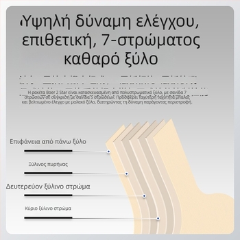 Boer 2-αστέρων ρακέτα επιτραπέζιας αντισφαίρισης, ξύλο παουλονίας, τελειωμένη ρακέτα, για λαβή Shakehand και Penhold