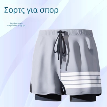 Ανδρικά σορτς κολύμβησης με γρήγορο στέγνωμα, μονόχρωμα, μεγάλο μέγεθος, Hot Spring