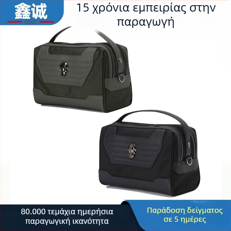 Τσαντάκι γκολφ clutch με μεταλλικά στοιχεία κρανίου, μεγάλη χωρητικότητα, αποθήκευση από νάιλον