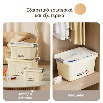 Μεγάλης χωρητικότητας φορητός οικιακός κιτ πρώτων βοηθειών με οκτώ διαμερίσματα