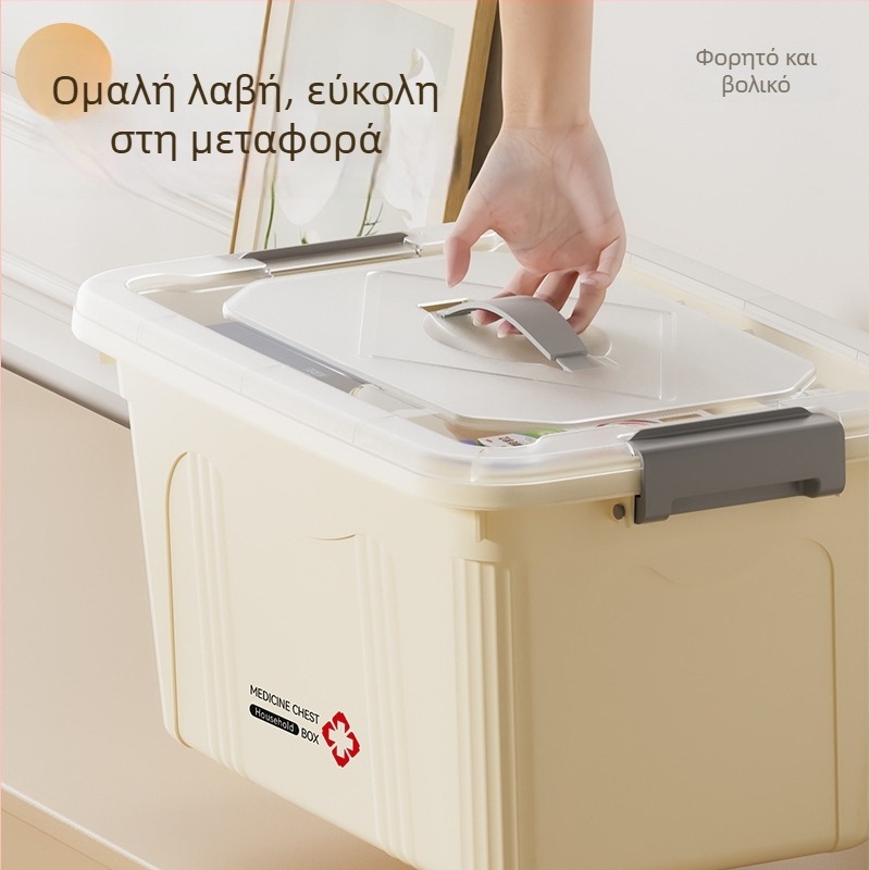 Μεγάλης χωρητικότητας φορητός οικιακός κιτ πρώτων βοηθειών με οκτώ διαμερίσματα