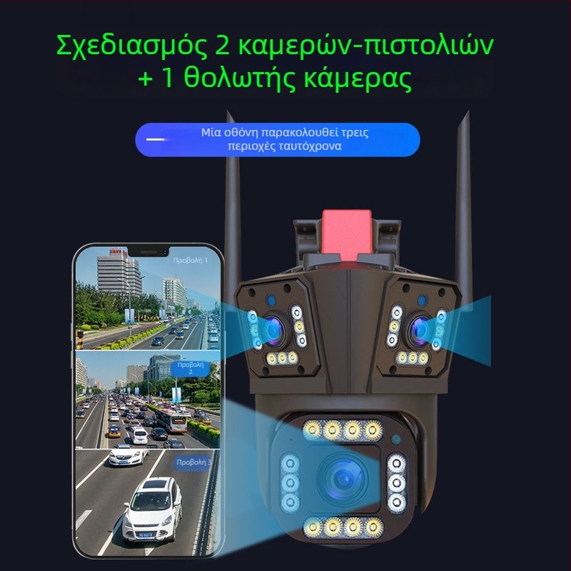 Shihua 360° οικιακή κάμερα τύπου θόλου με HD νυχτερινή όραση, οπτικό ζουμ, ασύρματο Wi‑Fi και έξυπνη ασφάλεια