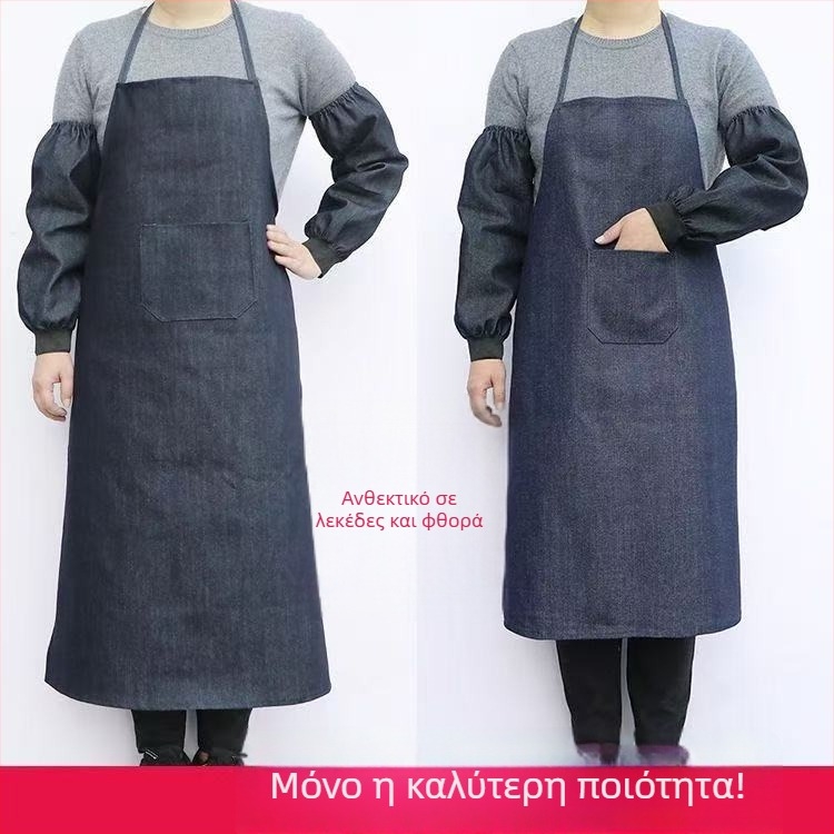 Προστατευτική ποδιά συγκόλλησης για ενήλικες, παχιά τζιν/κανβάς, χωρίς μανίκια, 100% βαμβάκι