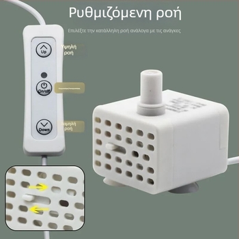 Αντλία ενυδρείου με ηλιακή τροφοδοσία USB, μικρή υποβρύχια αντλία κυκλοφορίας για συντριβάνι σε βραχώδες σχέδιο, DC 5V