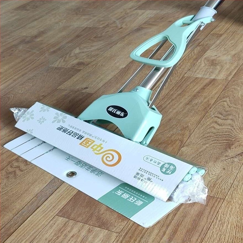 Neng's Lidong Ενσωματωμένος Mop με Ευθεία Ράβδο, Απορροφητικό Βαμβάκι-Σφουγγάρι, Μεγάλο Μέγεθος