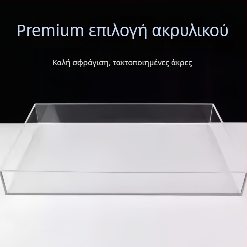 Διαφανές ακρυλικό κουτί προβολής με κάλυμμα προστασίας από σκόνη, ενσωματωμένη εκθεσιακή θήκη και συρταριέρα για φιγούρες