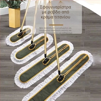 Επίπεδη σκούπα με βαμβακερό νήμα, μεγάλου μεγέθους για βιομηχανικό καθαρισμό ξενοδοχείων, τηλεσκοπική λαβή αλουμινίου — Yumin