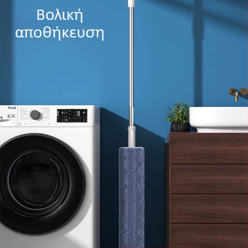 Μεγάλη οικιακή περιστρεφόμενη πλατιά σκούπα δαπέδου με απορροφητικό ύφασμα μικροϊνών, χωρίς πλύσιμο με το χέρι, για υγρή και ξηρή χρήση, ανταλλακτικό ύφασμα