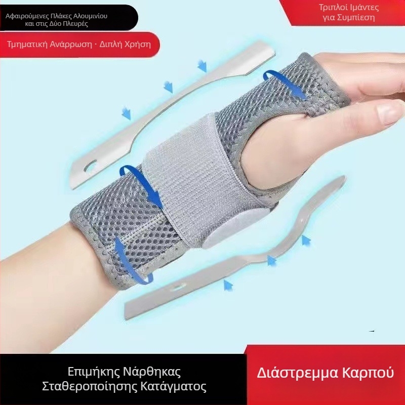 Προστατευτικό καρπού με μεταλλική πλάκα για πρόληψη τραυματισμών, σταθεροποίηση καρπού, αθλητικά και αποκατάσταση, για άνδρες και γυναίκες