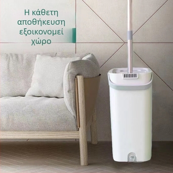 Προσαρμοσμένο σετ επίπεδης σφουγγαρίστρας με κουβά — χωρίς πλύσιμο με το χέρι, για οικιακή χρήση, με μεγάλο παχύτερο σωλήνα, απορροφητικό πανί