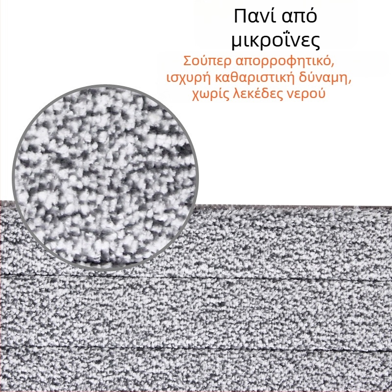 Ανταλλακτικό πανί για επίπεδη κεφαλή σφουγγαρίστρας με κούμπωμα Velcro, σε διάφορα μεγέθη