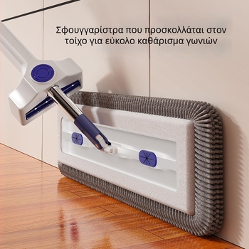 Chenille χωρίς χρήση χεριών επίπεδο mop για ξύλινα πατώματα, παχύτερο σχέδιο, διπλής χρήσης στεγνό και βρεγμένο καθάρισμα, μεγάλο μέγεθος με κουβά