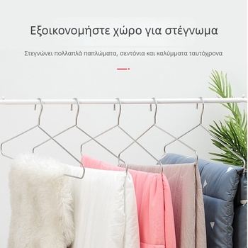 Ανοξείδωτος ράφι απλώματος ρούχων για εσωτερικό μπαλκόνι, ενισχυμένος και επεκτεινόμενος, υπερμεγέθης για πετσέτες, κουβέρτες και παπλώματα, σταθερός κρεμαστός σχεδιασμός