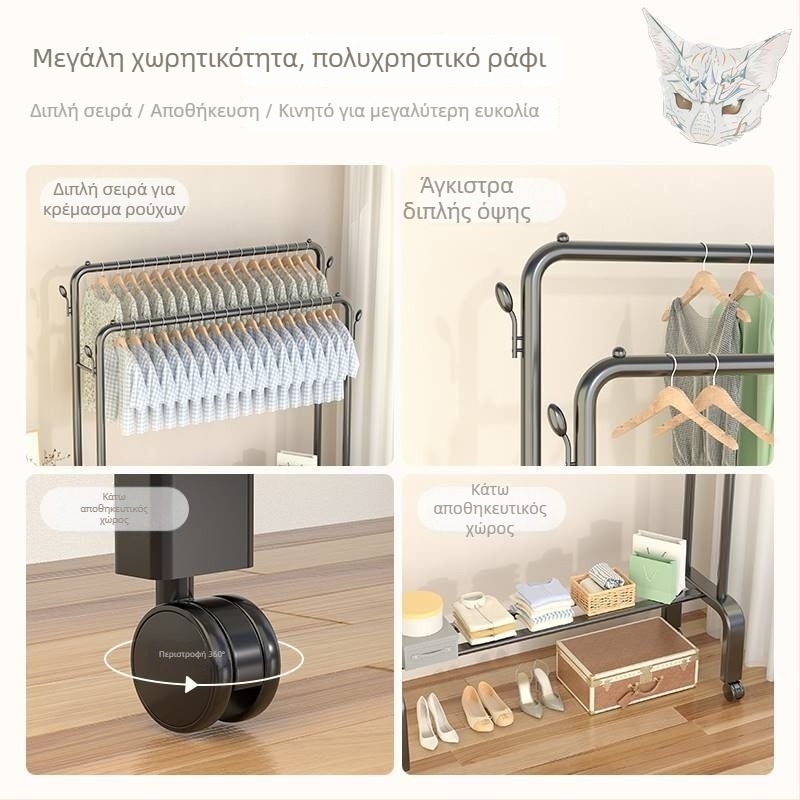Όρθια πτυσσόμενη απλώστρα ρούχων από βαμμένο ατσάλι, για οικία, υπνοδωμάτιο και φοιτητικό δωμάτιο