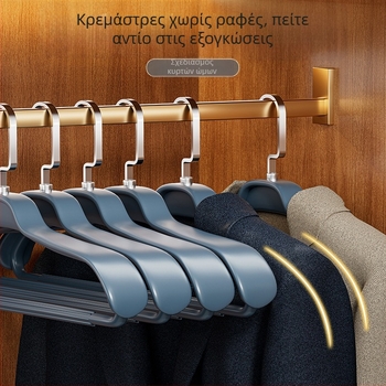Οικιακή κρεμάστρα ρούχων, παχύτερη και μεγαλύτερη για σακάκια, πουλόβερ και παλτά, χωρίς ραφές αντιολισθητικό σχέδιο αποτρέπει ίχνη στους ώμους