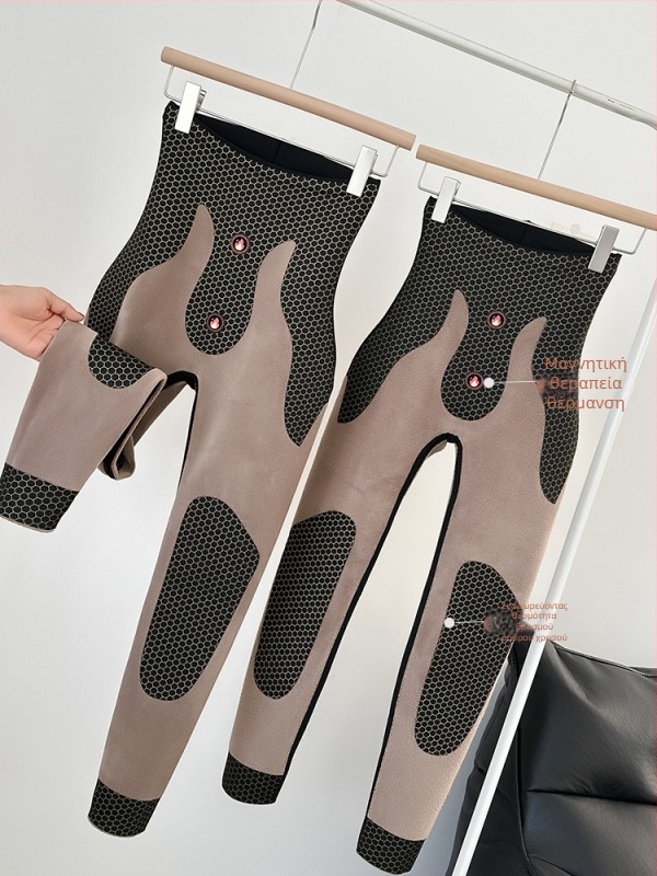 Γυναικείες leggings γραφενίου μαύρο-χρυσό, με επένδυση φλίς, επιπλέον παχιές, διατηρούν τη θερμότητα, σμιλεύουν την κοιλιά για τον χειμώνα