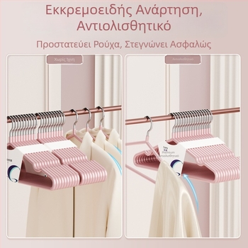 Κρεμάστρα ρούχων από πλαστικό με αντιολισθητική επιφάνεια, κατάλληλη για οικιακή χρήση και φοιτητικά δωμάτια