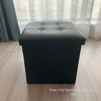 PVC δερμάτινο αποθηκευτικό σκαμπό, κύβος 38 cm, χωρητικότητα 50 L, πολυλειτουργικό για σαλόνι