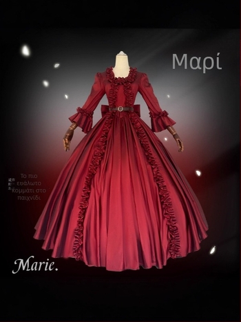 Κοστούμι cosplay Identity V – Lady Red original skin, πλήρες σετ με ζώνη