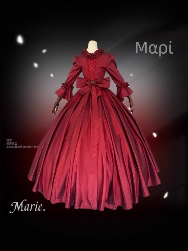 Κοστούμι cosplay Identity V – Lady Red original skin, πλήρες σετ με ζώνη