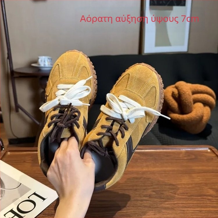 Γυναικείοι σνίκερς με πλατφόρμα για αύξηση ύψους, ροζ βατόμουρο, νέο μοντέλο 2025, καθημερινά αθλητικά παπούτσια άνοιξη-φθινόπωρο
