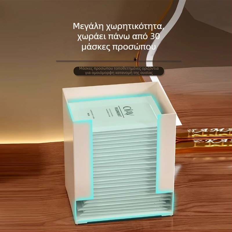 Πλαστικός επιτραπέζιος οργανωτής αποθήκευσης για μάσκες προσώπου, κραγιόν, καλλυντικά, προϊόντα περιποίησης δέρματος, σνακ και βαμβακερά pads