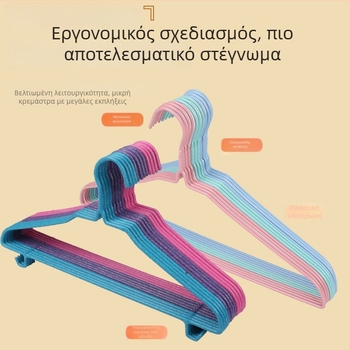Ενισχυμένη κρεμάστρα ρούχων με αυλακώσεις, χωρίς ίχνη στα ρούχα, αντιολισθητική, για οικιακή χρήση και φοιτητικές εστίες