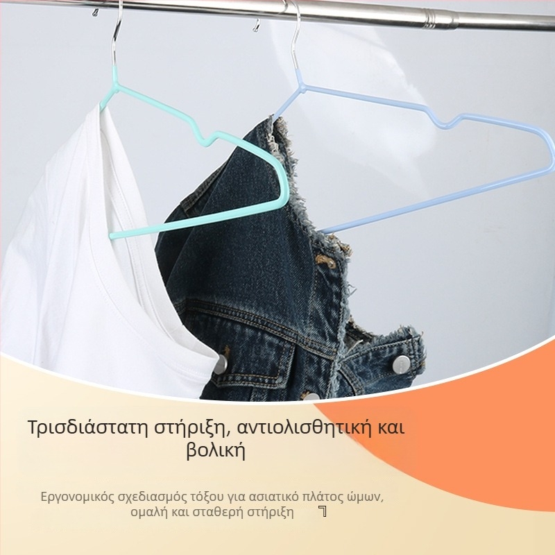 Ενισχυμένη κρεμάστρα ρούχων με αυλακώσεις, χωρίς ίχνη στα ρούχα, αντιολισθητική, για οικιακή χρήση και φοιτητικές εστίες