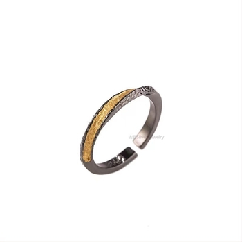 Mobius δαχτυλίδι για ζευγάρι, χαλκός, μαύρο, unisex, μινιμαλιστικό, πρωτότυπος σχεδιασμός