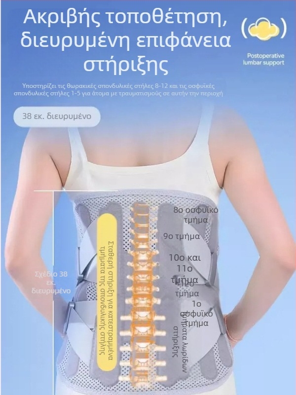 Αναβαθμισμένος ευρύς και ψηλότερος ιμάντας μέσης με υποστήριξη μεταλλικής πλάκας για άνδρες και γυναίκες, διατήρηση θερμότητας στην οσφυϊκή περιοχή μετά από χειρουργείο, ζώνη στερέωσης μέσης