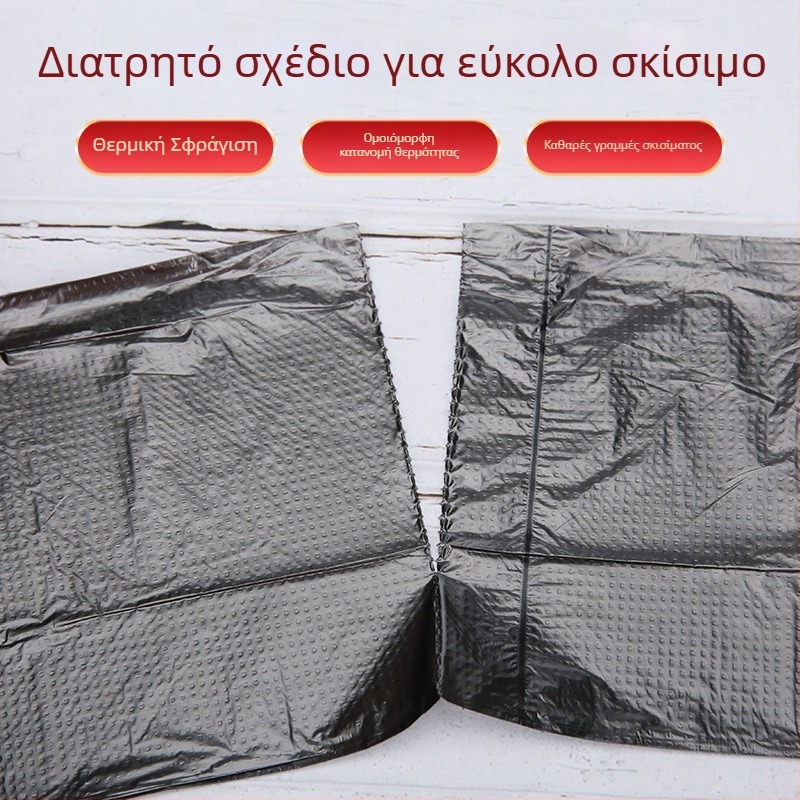 Weijie Μεγάλοι μαύροι πλαστικοί σάκοι απορριμμάτων, σε ρολό, 100 x 120 cm