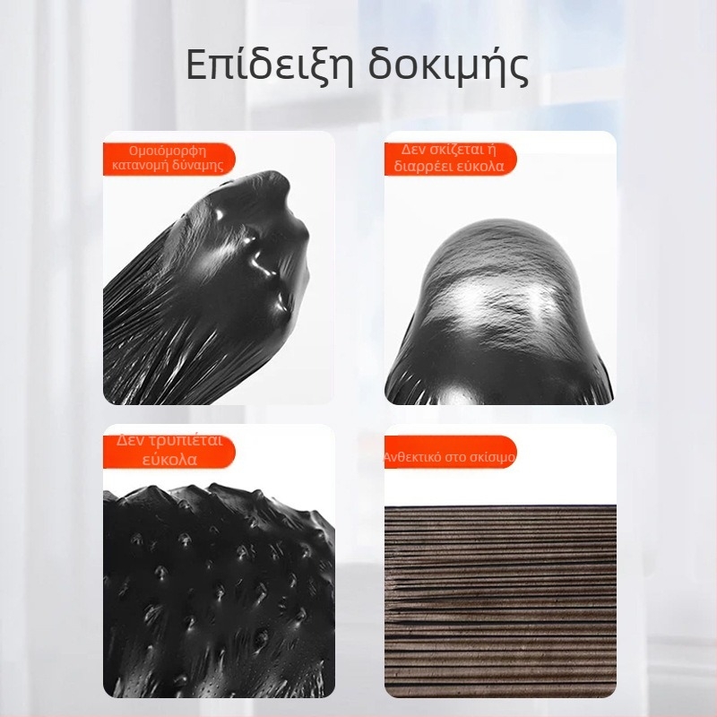 Μεγάλες μαύρες χοντρές σακούλες απορριμμάτων με επίπεδο άνοιγμα, για την καθαριότητα ξενοδοχείων, εμπορική χρήση