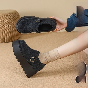 Γυναικείες πλατφόρμες με επιπλέον ύψος, Birkenstock-στυλ, σουέντ, φαρδιά σόλα, για όλες τις εποχές 2025