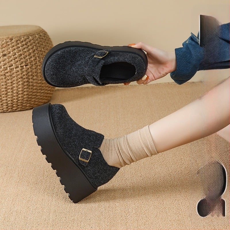 Γυναικείες πλατφόρμες με επιπλέον ύψος, Birkenstock-στυλ, σουέντ, φαρδιά σόλα, για όλες τις εποχές 2025