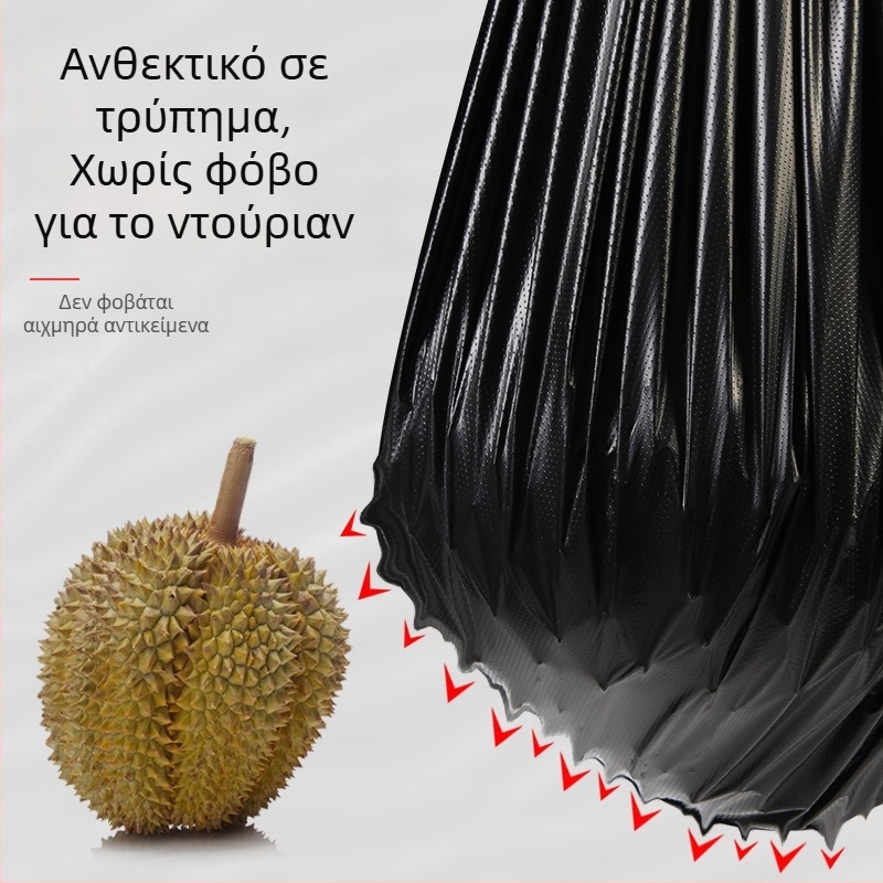 Μεγάλες μαύρες πλαστικές σακούλες απορριμμάτων μίας χρήσης για εμπορική χρήση
