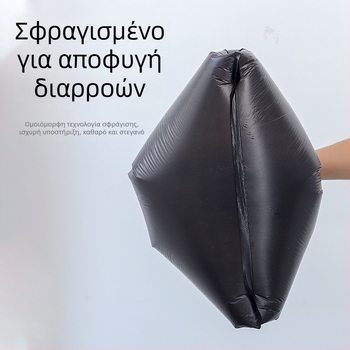 Μεγάλα μαύρα διατρητά σακούλια απορριμμάτων σε ρολό, μιας χρήσεως πλαστικά σακούλια για οικιακή χρήση, ξενοδοχεία, σχολεία και εμπορική χρήση