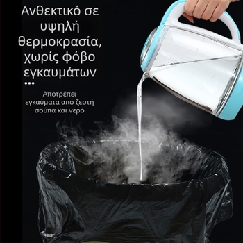Μεγάλες, χοντρές σακούλες απορριμμάτων μιας χρήσης με κορδόνι, γιλέκο τύπου, οικιακή και κουζίνα, HDPE