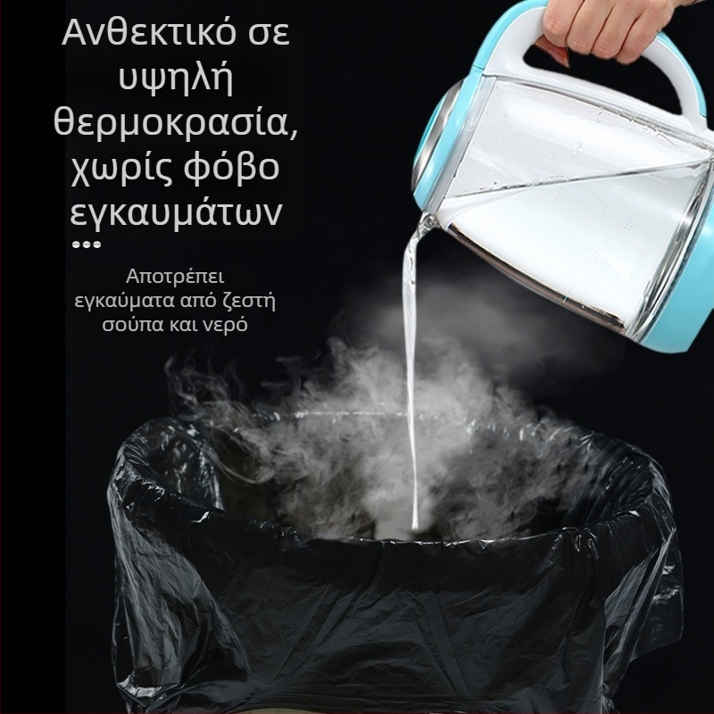 Μεγάλες, χοντρές σακούλες απορριμμάτων μιας χρήσης με κορδόνι, γιλέκο τύπου, οικιακή και κουζίνα, HDPE