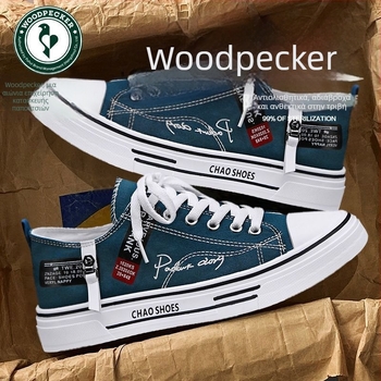 Woodpecker Ανδρικά καμβά sneakers, casual, χαμηλά, άνοιξη 2026