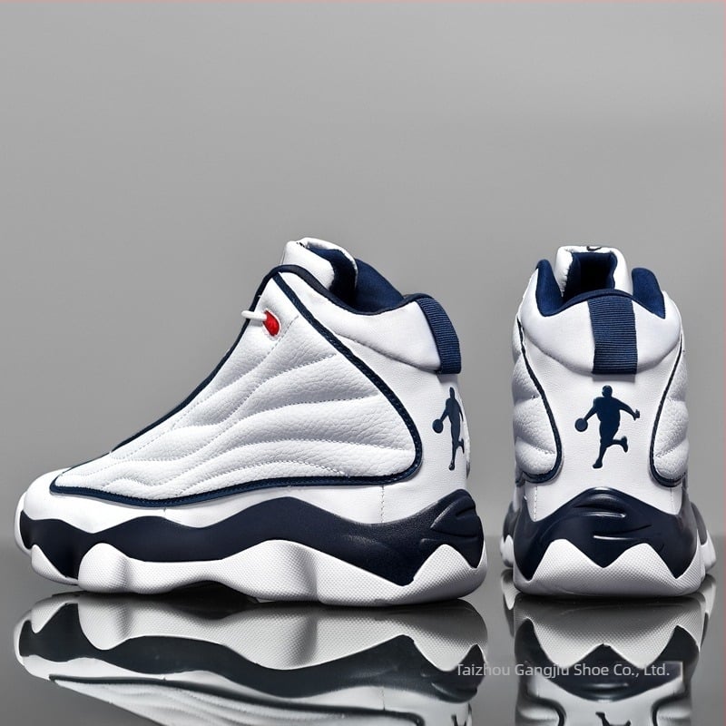 Ανδρικά υψηλά δερμάτινα αδιάβροχα sneakers για τον χειμώνα, casual αθλητικά με φαρδιά σόλα για απορρόφηση κραδασμών, στυλ μπάσκετ για φθινόπωρο