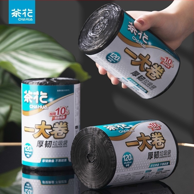 Tea Flower Ενισχυμένες Μεγάλες Ρολά Σάκοι Απορριμμάτων Κουζίνας, Οικιακή Χρήση, Σκληρή Δομή, 30 Ρολά ανά Συσκευασία