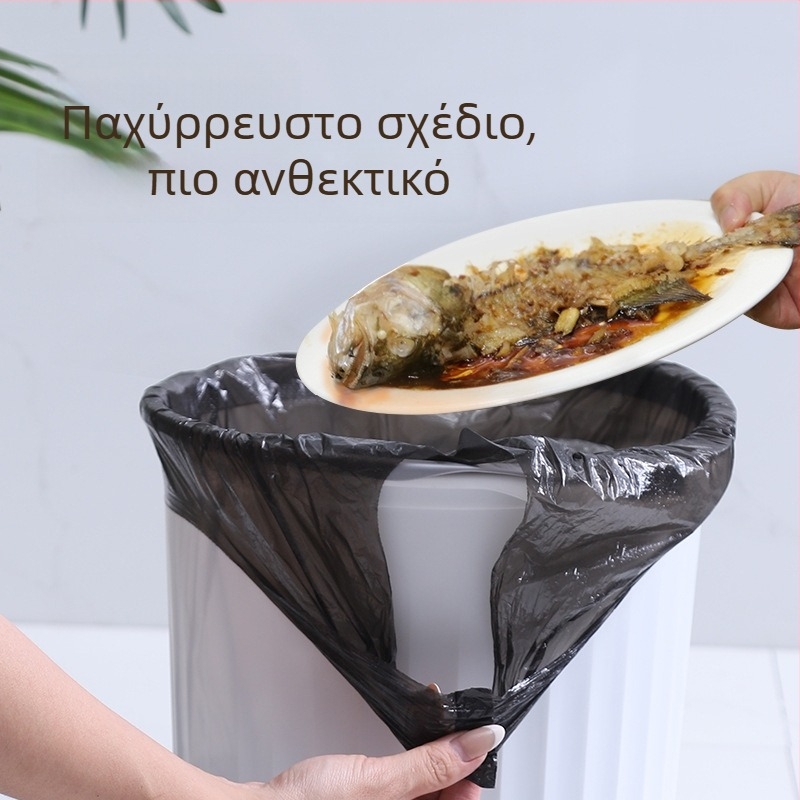 Σακούλες απορριμμάτων σε στυλ γιλέκο, μιας χρήσης, με χειρολαβές, μεγάλες, μαύρες, για οικιακή χρήση, κουζίνα και κοιτώνας