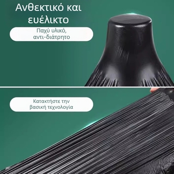 Οικιακές σακούλες απορριμμάτων με χερούλια, παχύτερες, μαύρες, σε ρολά, κατάλληλες για φοιτητικά διαμερίσματα και κουζίνα, συσκευασία 100 τεμάχια