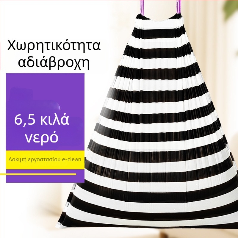 E Clean χοντρές σακούλες απορριμμάτων με κορδόνι, φορητές, HDPE, μιας χρήσης, μεγάλου μεγέθους, 12 σακούλες ανά κουτί