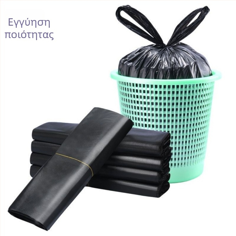 Πολύ παχιά σακούλες απορριμμάτων με λαβές, πλαστικές σακούλες σε στυλ γιλέκου για οικιακή χρήση, οικονομική συσκευασία, μεγάλης χωρητικότητας