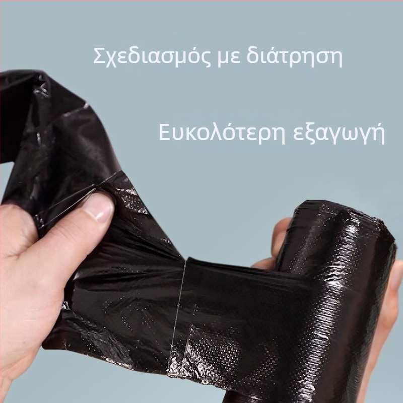 Χοντρές οικιακές σακούλες απορριμμάτων, μεγάλου μεγέθους, φορητές, μαύρες, για κουζίνα