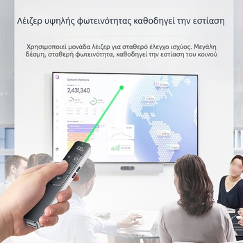 S10 Πένα λέιζερ για αλλαγή σελίδων, προβολή πολυμέσων και PPT παρουσιάσεις σε γραφείο — Ασύρματο τηλεχειριστήριο, επαναφορτιζόμενος παρουσιαστής