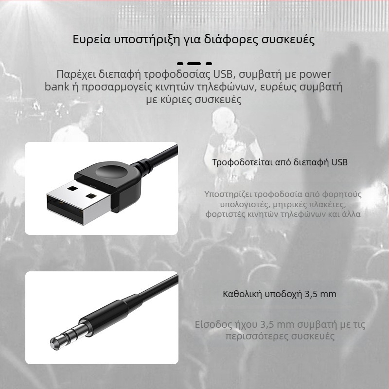 FT-Q9 Ηχεία Υπολογιστή 2.0 με RGB LED φωτισμό, ενσύρματο στερεοφωνικό ήχο για επιτραπέζιο υπολογιστή και φορητό υπολογιστή