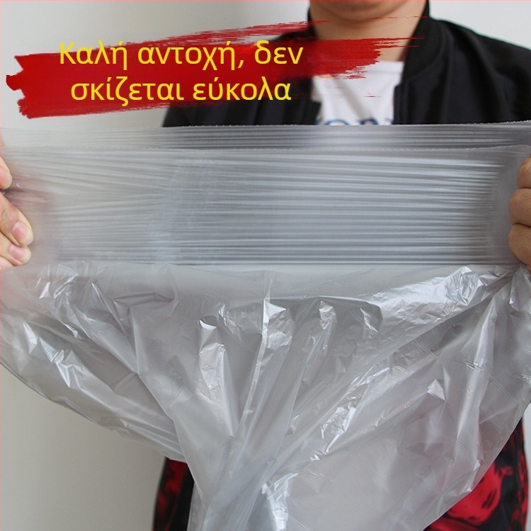 Οικιακές χοντρές σακούλες απορριμμάτων για κουζίνα και μπάνιο, σε ρολό, με διάτρητες σημειώσεις για σκίσιμο, ασημί χρώμα