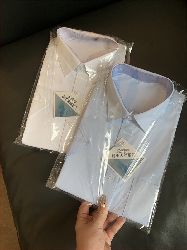 Επιχειρηματική Σειρά Slim-Fit Ανδρικό Κοντομάνικο Πουκάμισο, Χωρίς Σιδέρωμα, Τενσέλ Λιοσελ, Καλοκαίρι